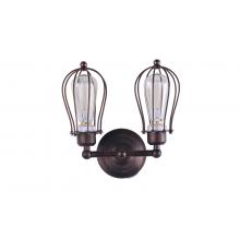Marconi Small Cage Double Sconce Black