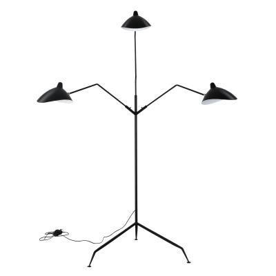 BVH Modern Three-Arm Floor Lamp  Serge Mouille France Design