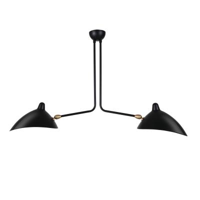 Two-Arm Ceiling Lamp Serge Mouille France Design