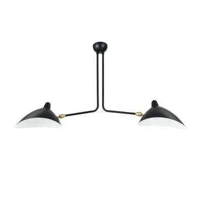 Two-Arm Ceiling Lamp Serge Mouille France Design