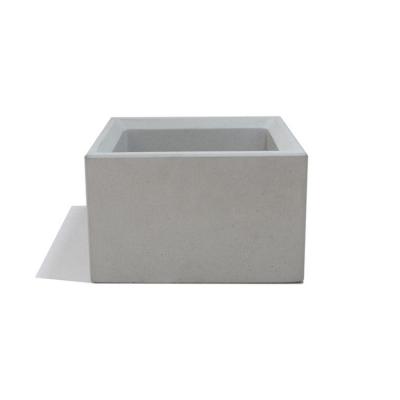 Cement flower pot square H-06