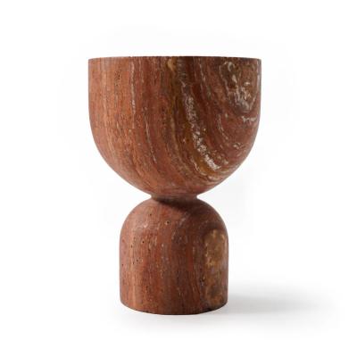 Chess Travertine Side Table