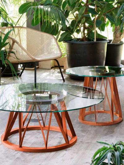 Explosion Proof Glass Iron Tea Table