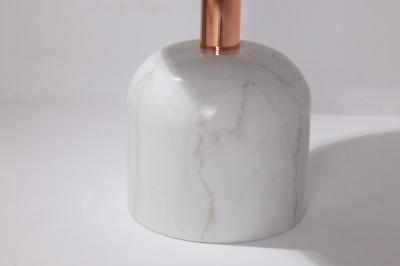 Graceful Wood Marble Side Table