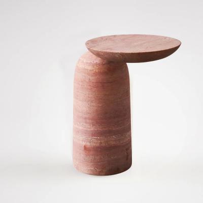 Unique Red Travertine Coffee Table