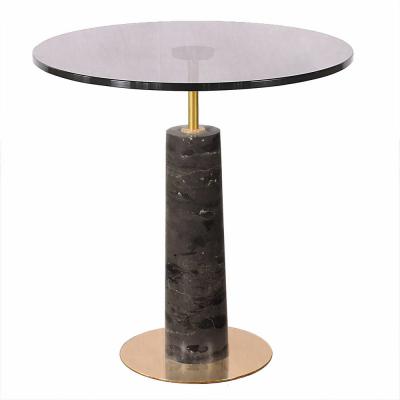Unique Black Natural Marble Side Table