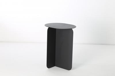 Black Carbon Steel Side Table
