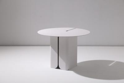 White Combination Carbon Steel Side Table