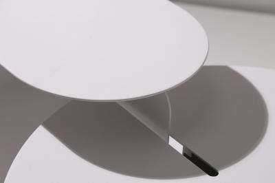 White Combination Carbon Steel Side Table