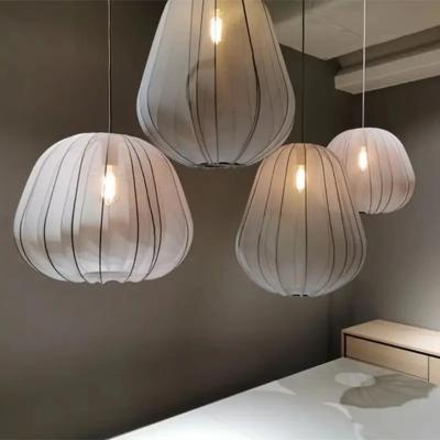 Polyester grey Mesh Gauze Ceiling Lamp