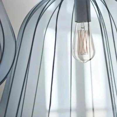 Polyester grey Mesh Gauze Ceiling Lamp