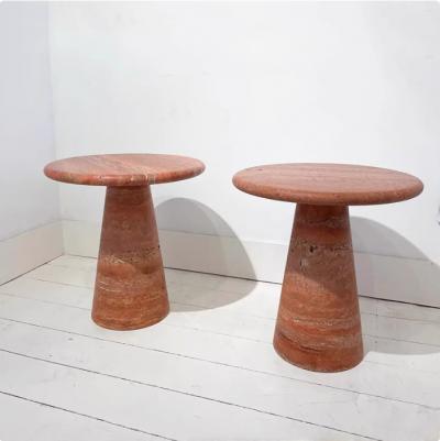 Red Natural Cave Stones Side Table