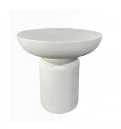 Magnesium Oxide White Side Table